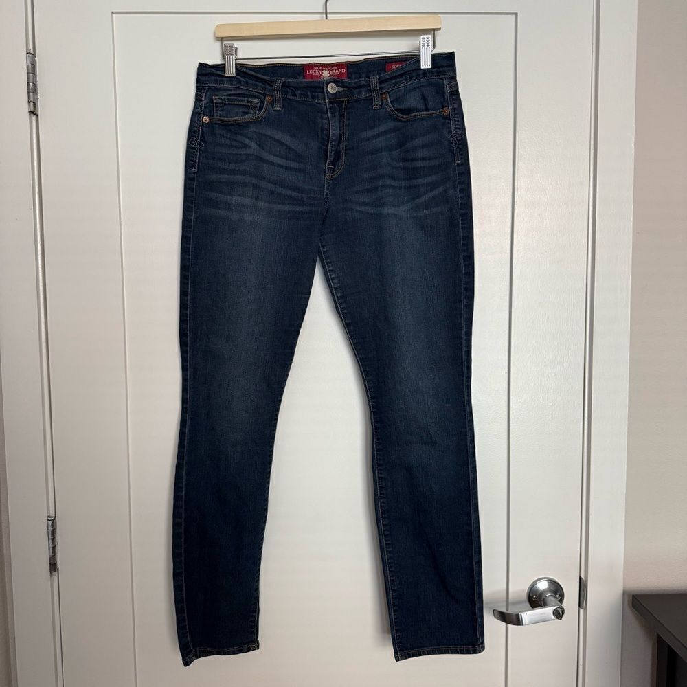 Lucky Brand Sofia Skinny Jeans Womens 12/31 Regular Blue Mid Rise Stretch Denim